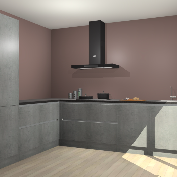 Beton Parelgrijs greeploze keuken Antibes 62564