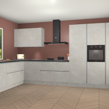 Beton Opal greeploze keuken Debrecen 70358