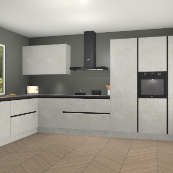 Beton Opal greeploze keuken Debrecen 70361