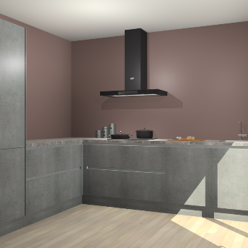 Beton Parelgrijs greeploze keuken Antibes 62614