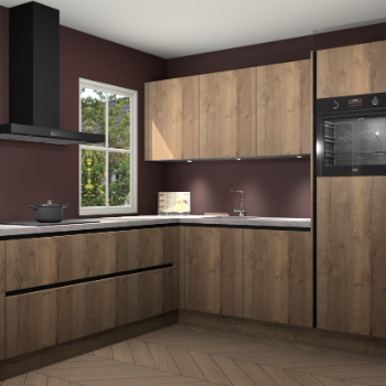 Chocolade eiken greeploze keuken Leeds 85152