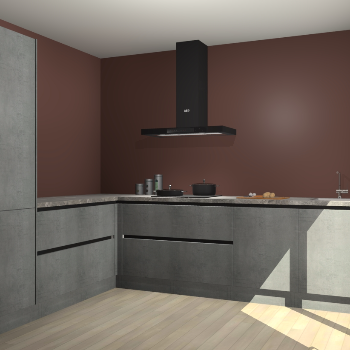 Beton Parelgrijs greeploze keuken Antibes 62617