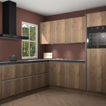 Chocolade eiken greeploze keuken Leeds 85158