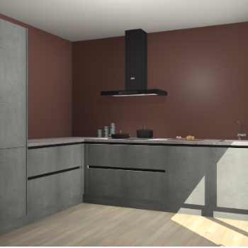 Beton Parelgrijs greeploze keuken Antibes 62623