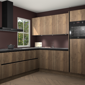 Chocolade eiken greeploze keuken Leeds 85161