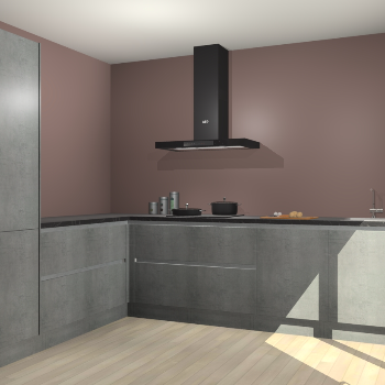 Beton Parelgrijs greeploze keuken Antibes 62626