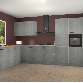 Beton Parelgrijs keuken Debrecen 70304