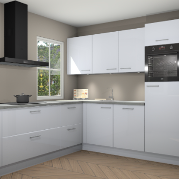 Sneeuwwitte hoogglans keuken Leeds 85208