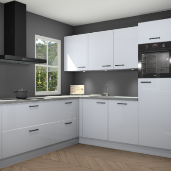 Sneeuwwitte hoogglans keuken Leeds 85213