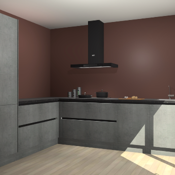 Beton Parelgrijs greeploze keuken Antibes 62629