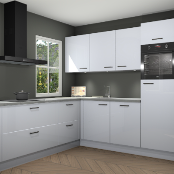 Sneeuwwitte hoogglans keuken Leeds 85214