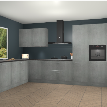 Beton Parelgrijs keuken Debrecen 70377