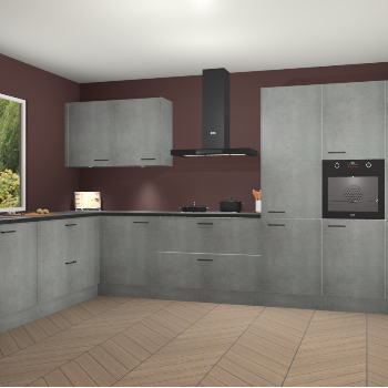 Beton Parelgrijs keuken Debrecen 70380