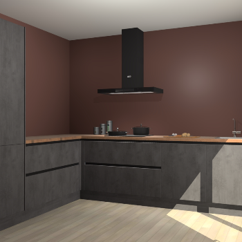 Beton Antraciet greeploze keuken Antibes 62658