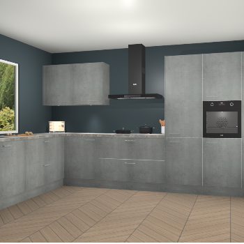 Beton Parelgrijs keuken Debrecen 70383