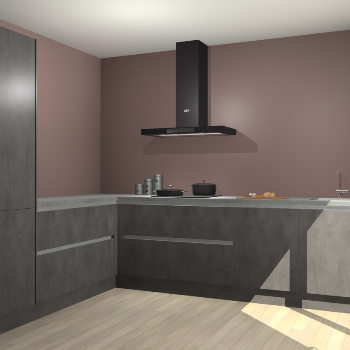 Beton Antraciet greeploze keuken Antibes 62672