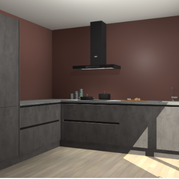 Beton Antraciet greeploze keuken Antibes 62675