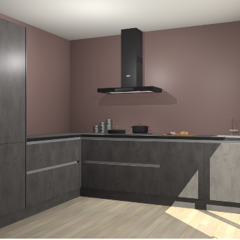 Beton Antraciet greeploze keuken Antibes 62721