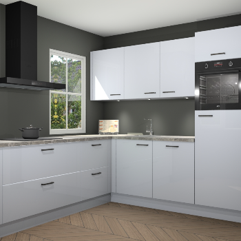 Sneeuwwitte hoogglans keuken Leeds 85270