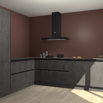 Beton Antraciet greeploze keuken Antibes 62725