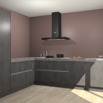 Beton Antraciet greeploze keuken Antibes 62729