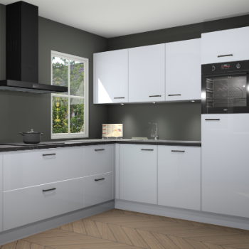 Sneeuwwitte hoogglans keuken Leeds 85290