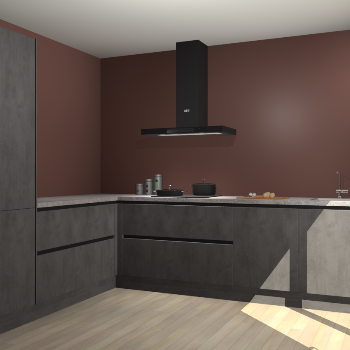 Beton Antraciet greeploze keuken Antibes 62749