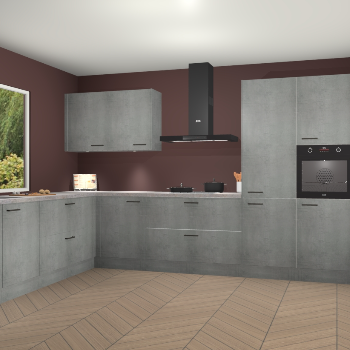 Beton Parelgrijs keuken Debrecen 70392