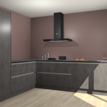 Beton Antraciet greeploze keuken Antibes 62752