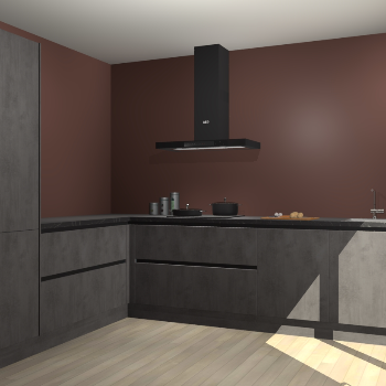 Beton Antraciet greeploze keuken Antibes 62755