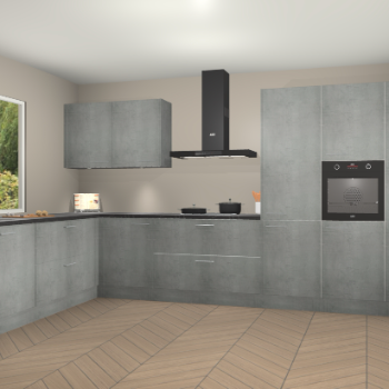 Beton Parelgrijs keuken Debrecen 70394