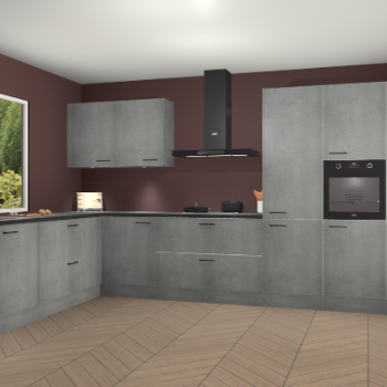 Beton Parelgrijs keuken Debrecen 70398