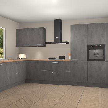 Beton Antraciet keuken Debrecen 70297