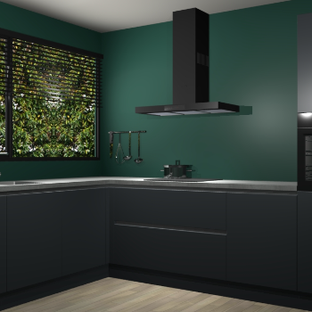 Onyxgrijze greeploze keuken Rhodos 53139