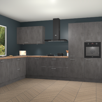 Beton Antraciet keuken Debrecen 70299