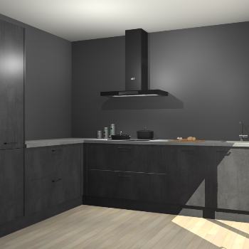 Beton Zwarte keuken Antibes 62880