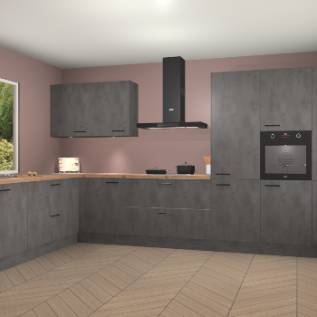 Beton Antraciet keuken Debrecen 70303