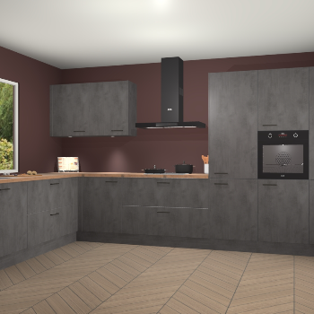 Beton Antraciet keuken Debrecen 70305