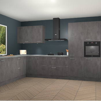 Beton Antraciet keuken Debrecen 70443