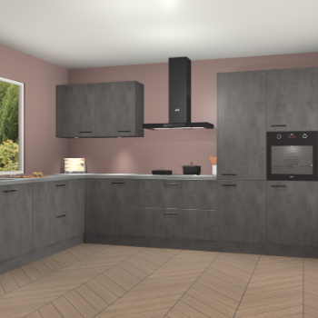 Beton Antraciet keuken Debrecen 70445