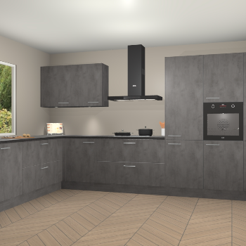 Beton Antraciet keuken Debrecen 70448