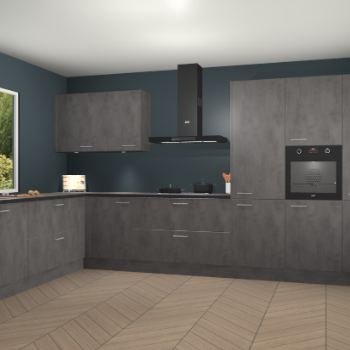 Beton Antraciet keuken Debrecen 70449