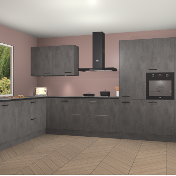 Beton Antraciet keuken Debrecen 70451