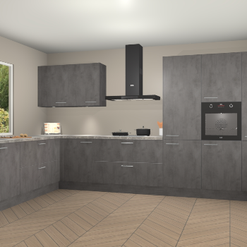 Beton Antraciet keuken Debrecen 70454