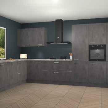 Beton Antraciet keuken Debrecen 70455