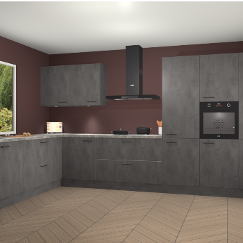 Beton Antraciet keuken Debrecen 70458