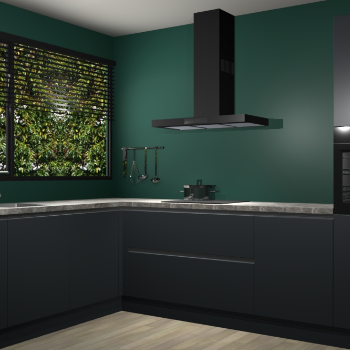 Onyxgrijze greeploze keuken Rhodos 53184