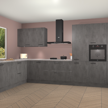 Beton Antraciet keuken Debrecen 70464