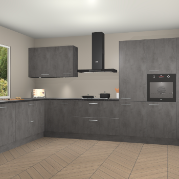 Beton Antraciet keuken Debrecen 70467