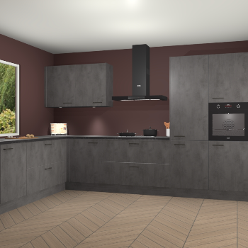 Beton Antraciet keuken Debrecen 70471